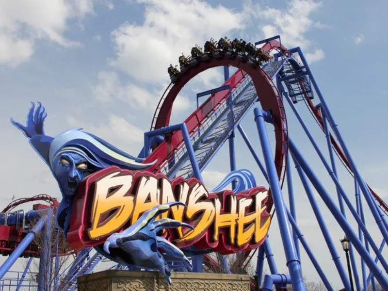 Banshee Ride at Kings Island Theme Park in Ohio