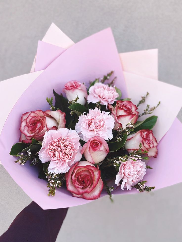 Bouquet of Your Favorite Flowers and Roses for Valentine's Day