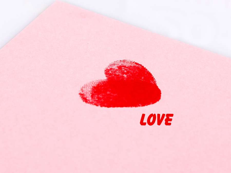 Fingerprint Heart Card - Handmade Valentine’s Day Cards
