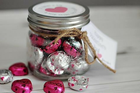 Glitter Jar Cards - children's Valentine's day cards idea