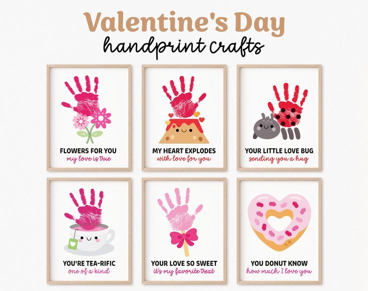 Handprint Heart Cards - children's Valentine's day cards idea