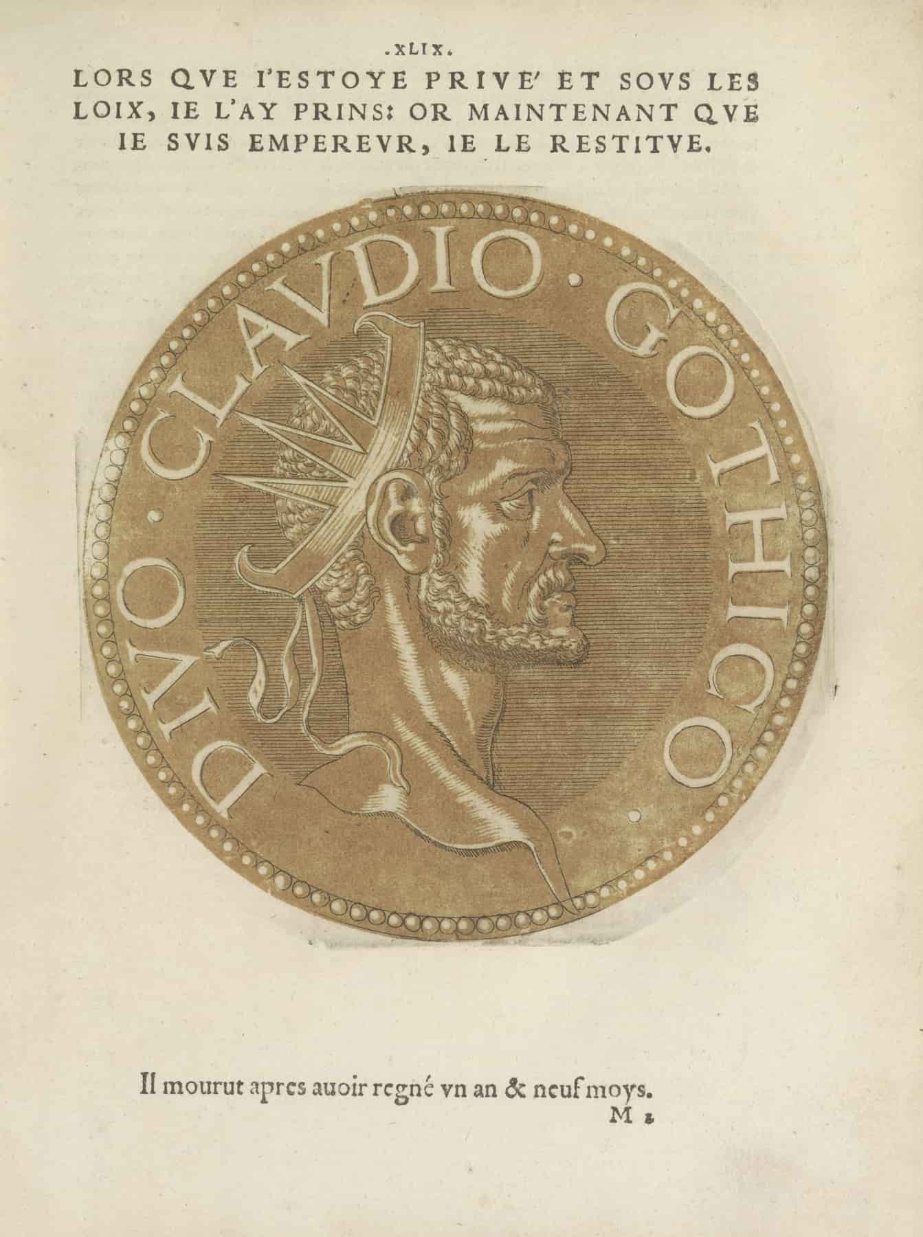Portrait of Emperor Claudius II Gothicus (1557-1559) - Origin of Saint Valentine’s Day