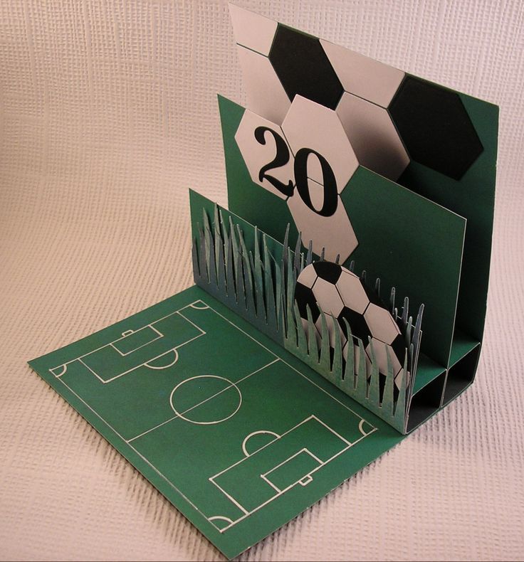Sports Valentine's Day pop-up card