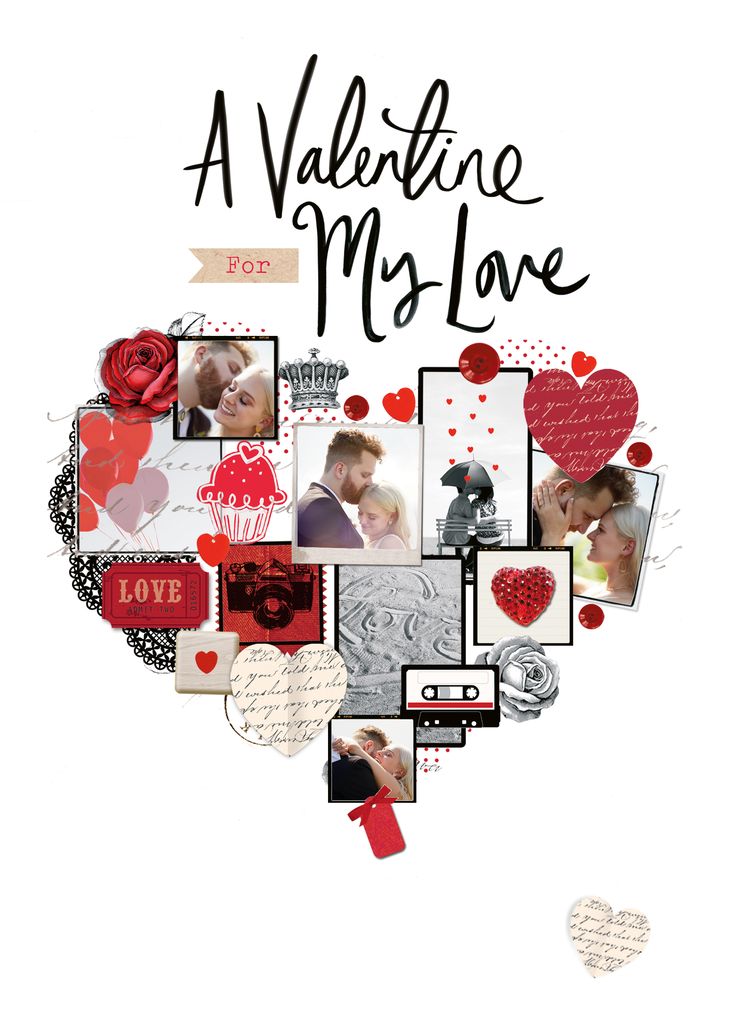 collage card diy valentine cards