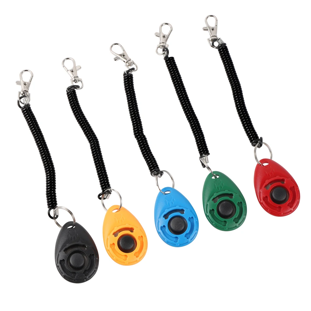 Dog Training Clicker Pet Cat Plastic New Dogs Click Trainer Aid Tools Adjustable Wrist Strap Sound Key Chain Dog Supplies - Image 3