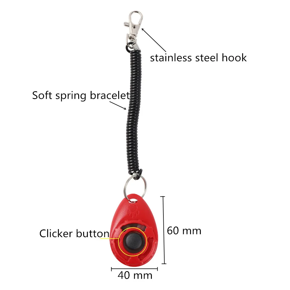 Dog Training Clicker Pet Cat Plastic New Dogs Click Trainer Aid Tools Adjustable Wrist Strap Sound Key Chain Dog Supplies - Image 2