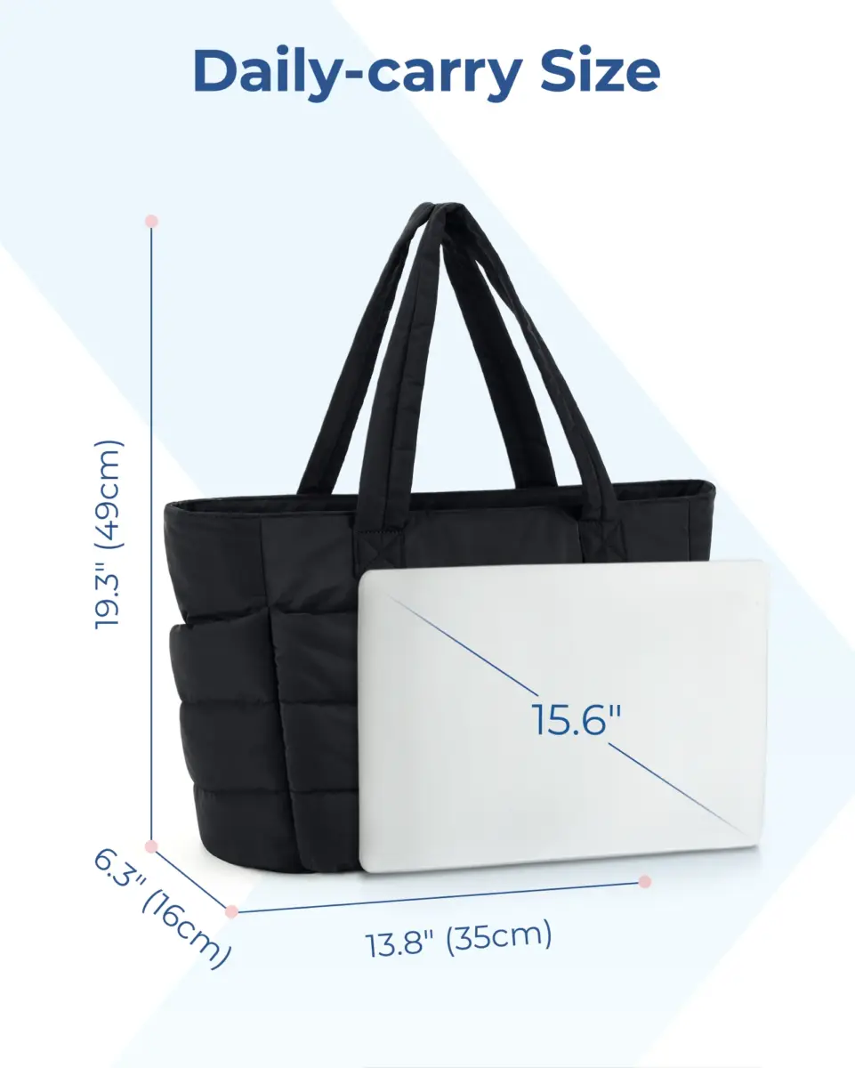 Best Large Tote Bag – BAGSMART Quilted Commuter Handbag 2026 - Image 2