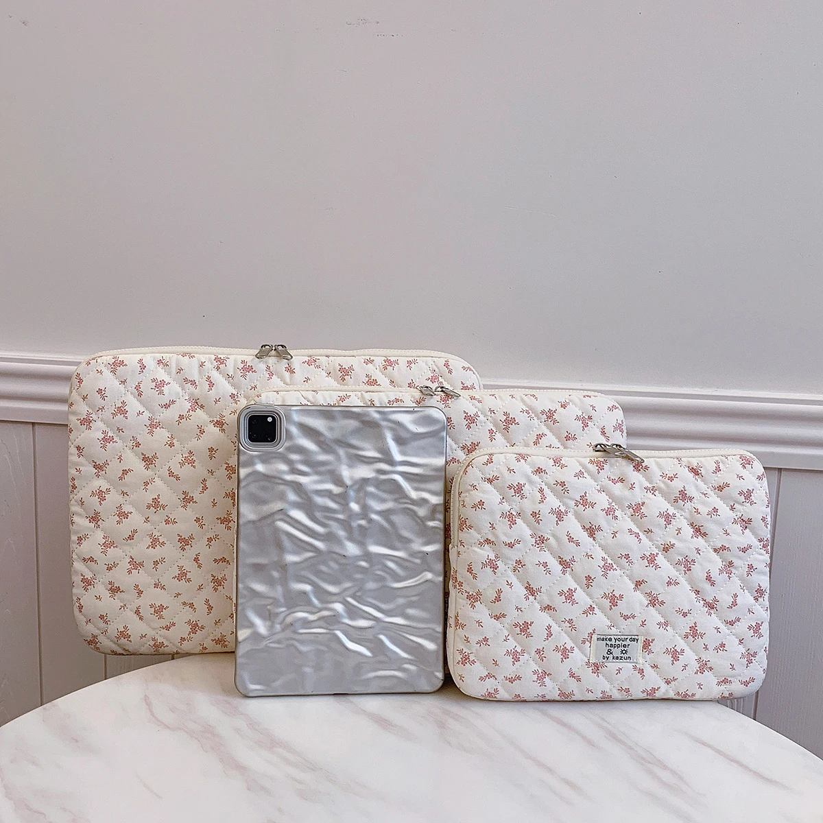 Best Quilted Laptop Bag – Chic Flower Print Sleeve 11 14 15 Inch 2026 - Image 3