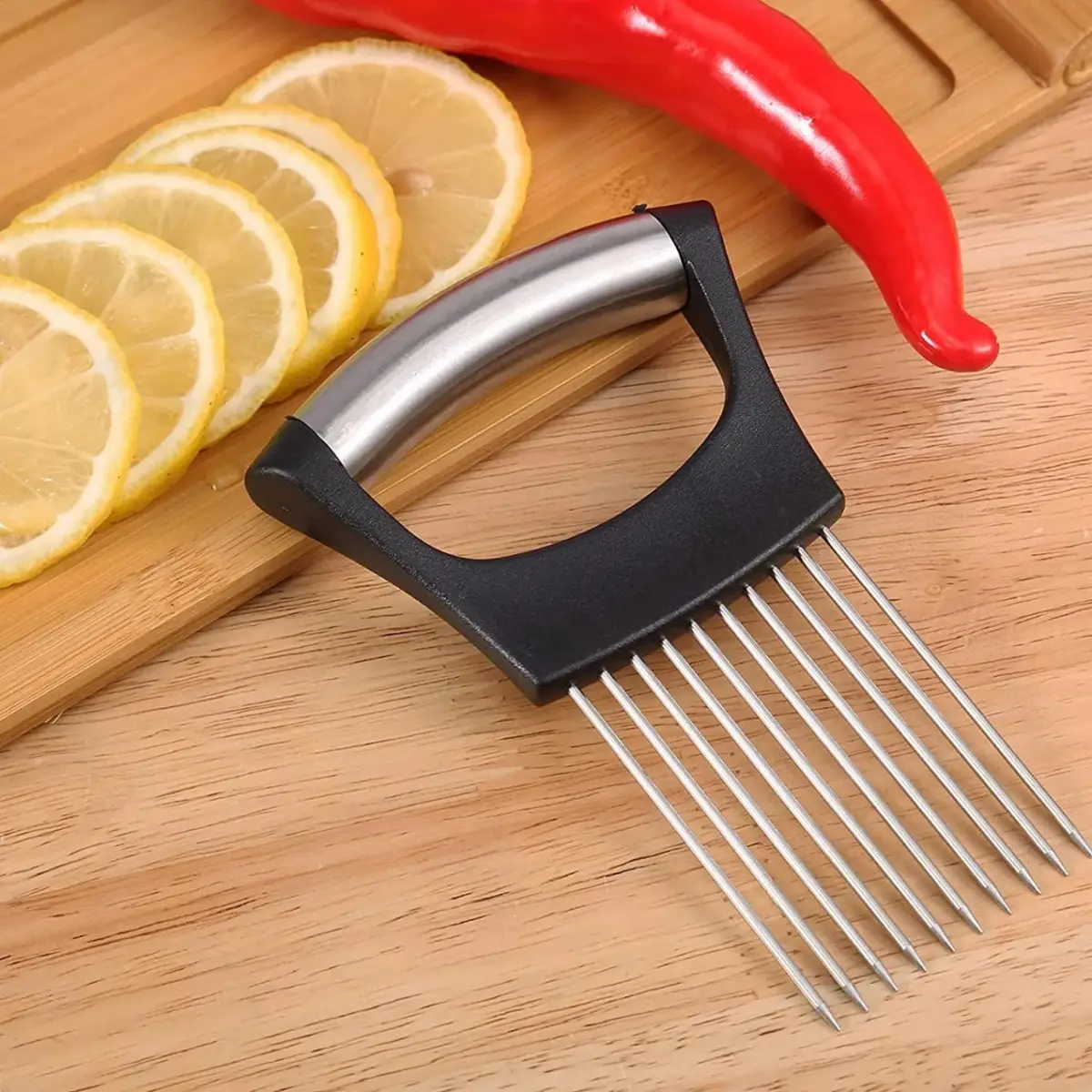 Stainless Steel Onion Slicer Holder – Multi-Veg Cutter 2026 - Image 7