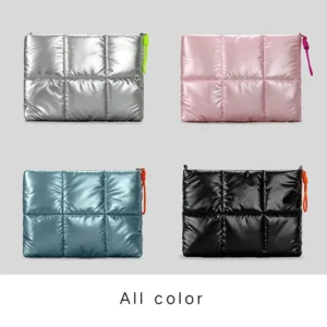 puffy laptop bag 14 inch stylish quilted shoulder case with strap