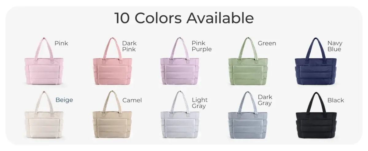 Best Large Tote Bag – BAGSMART Quilted Commuter Handbag 2026 - Image 16