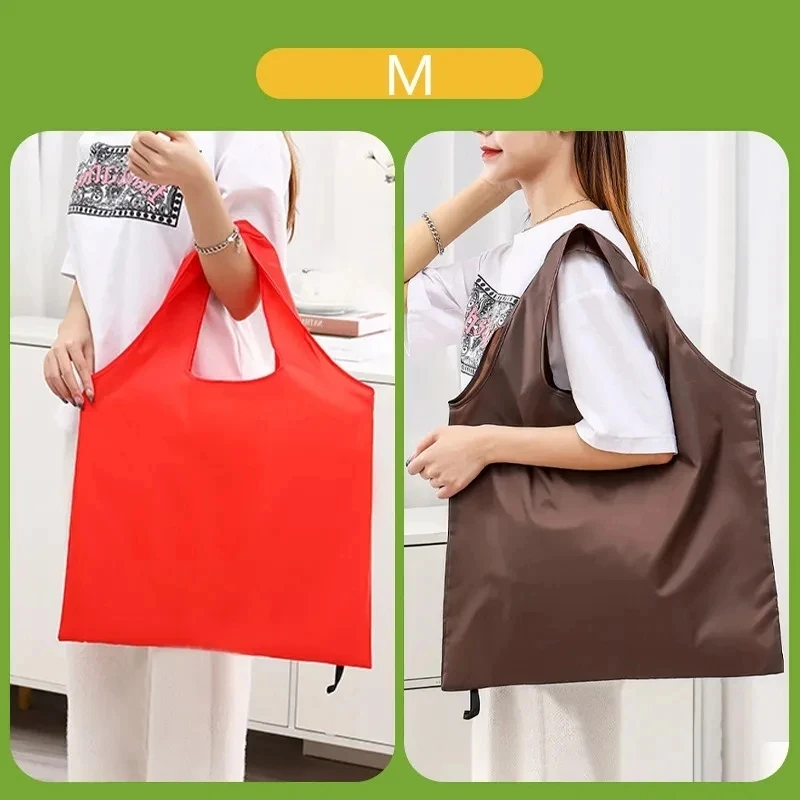 Foldable Shopping Bag Reusable Travel Grocery Bag Eco-Friendly One Shoulder Handbag For Travel Cartoon Cactus Printing Tote Bag - Image 4