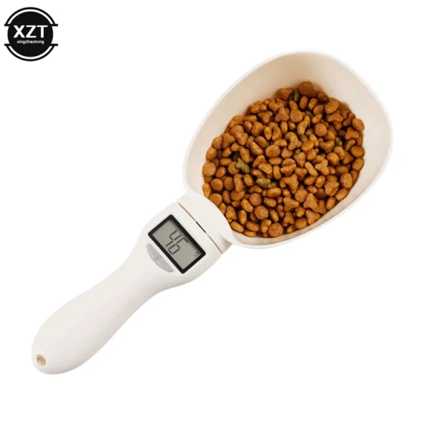 Pet Food Measuring Scoop Electronic Dog Cat Food Measuring Cup Digital Spoon Scale Kitchen Food Scale with LED Display 