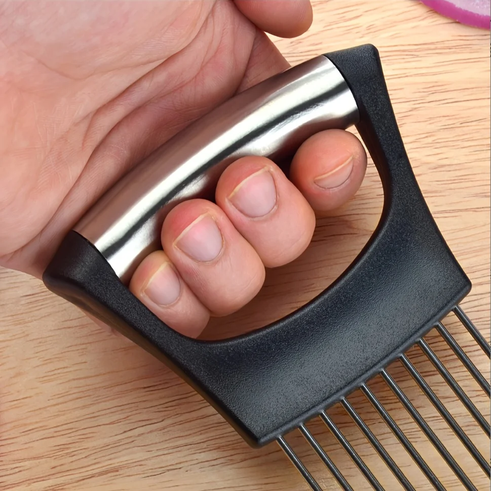 Stainless Steel Onion Slicer Holder – Multi-Veg Cutter 2026 - Image 5