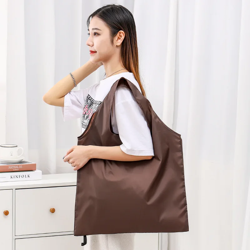 Foldable Shopping Bag Reusable Travel Grocery Bag Eco-Friendly One Shoulder Handbag For Travel Cartoon Cactus Printing Tote Bag - Image 22