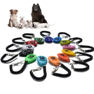 dog training clicker with adjustable wrist strap in multiple colors