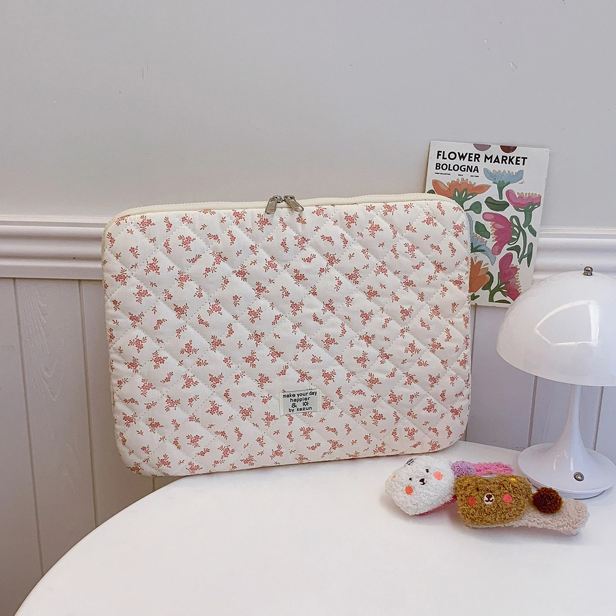 Best Quilted Laptop Bag – Chic Flower Print Sleeve 11 14 15 Inch 2026 - Image 6