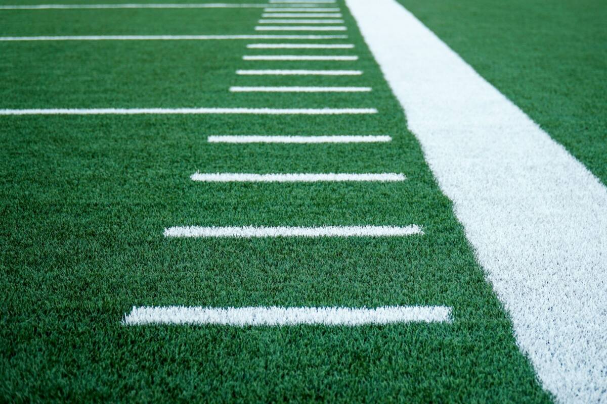 Football field yard lines, a fan gear design idea for a dad's phone case